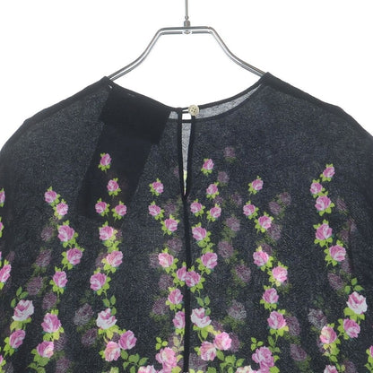 Gucci Climbing Floral Blouse Short Sleeve Black — view 4