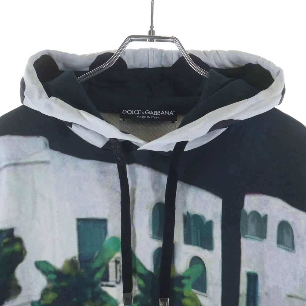 Dolce & Gabbana Hoodie Graphic Print All Over Pattern Pullover Sweatshirt Multi — view 3