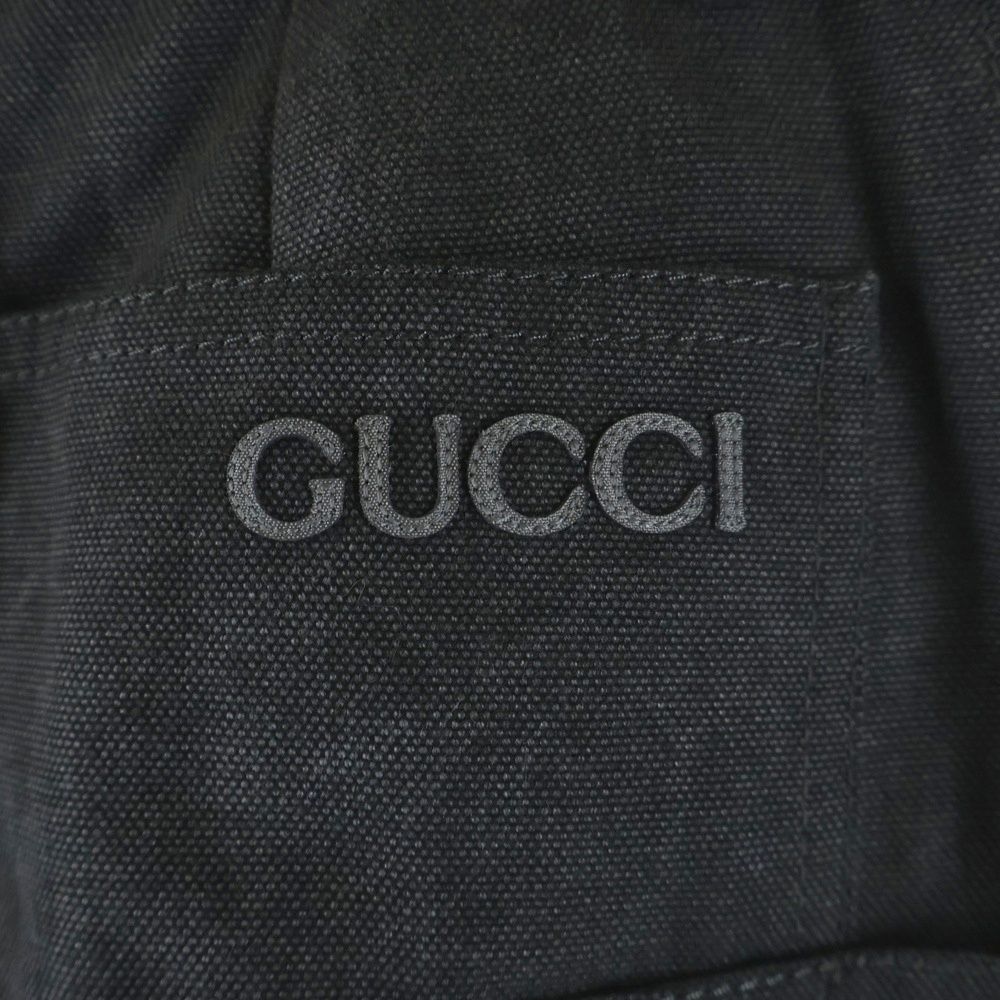 Gucci Mid Length Cotton Canvas Delave Skirt Black — view 5