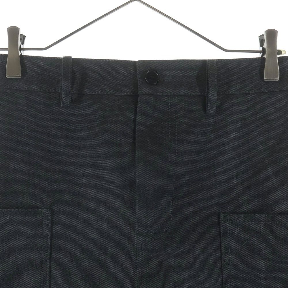 Gucci Mid Length Cotton Canvas Delave Skirt Black — view 3