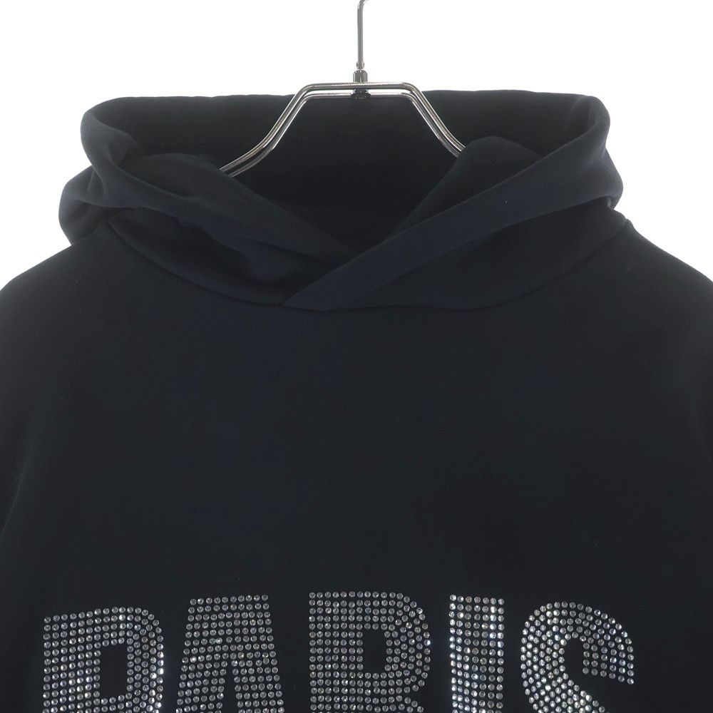 Balenciaga Line Stone Logo Sweatshirt Pullover Hoodie Black — view 3