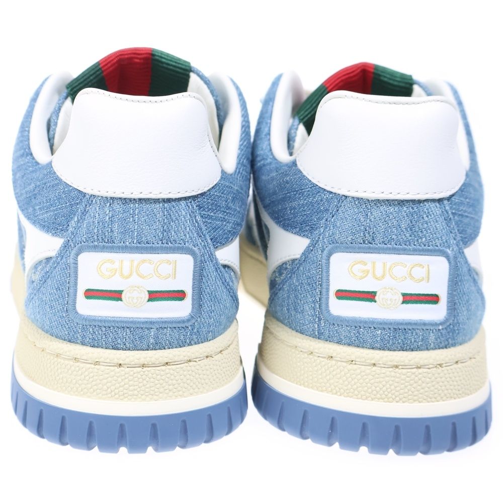 Gucci GG Denim Lace Up Sneakers Indigo — view 3