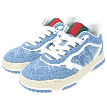 Gucci GG Denim Lace Up Sneakers Indigo — view 2