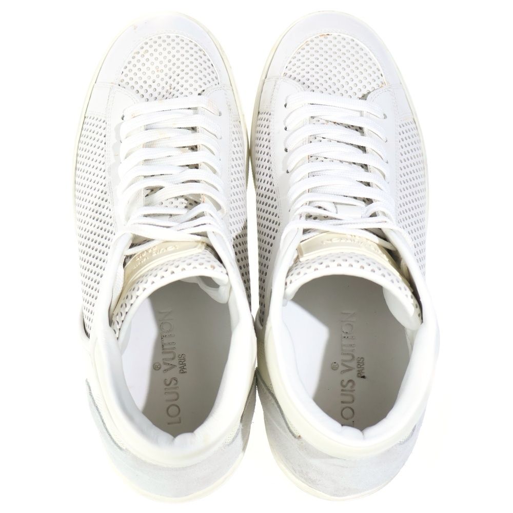 Louis Vuitton Damier Mesh High Cut Sneakers White — view 4