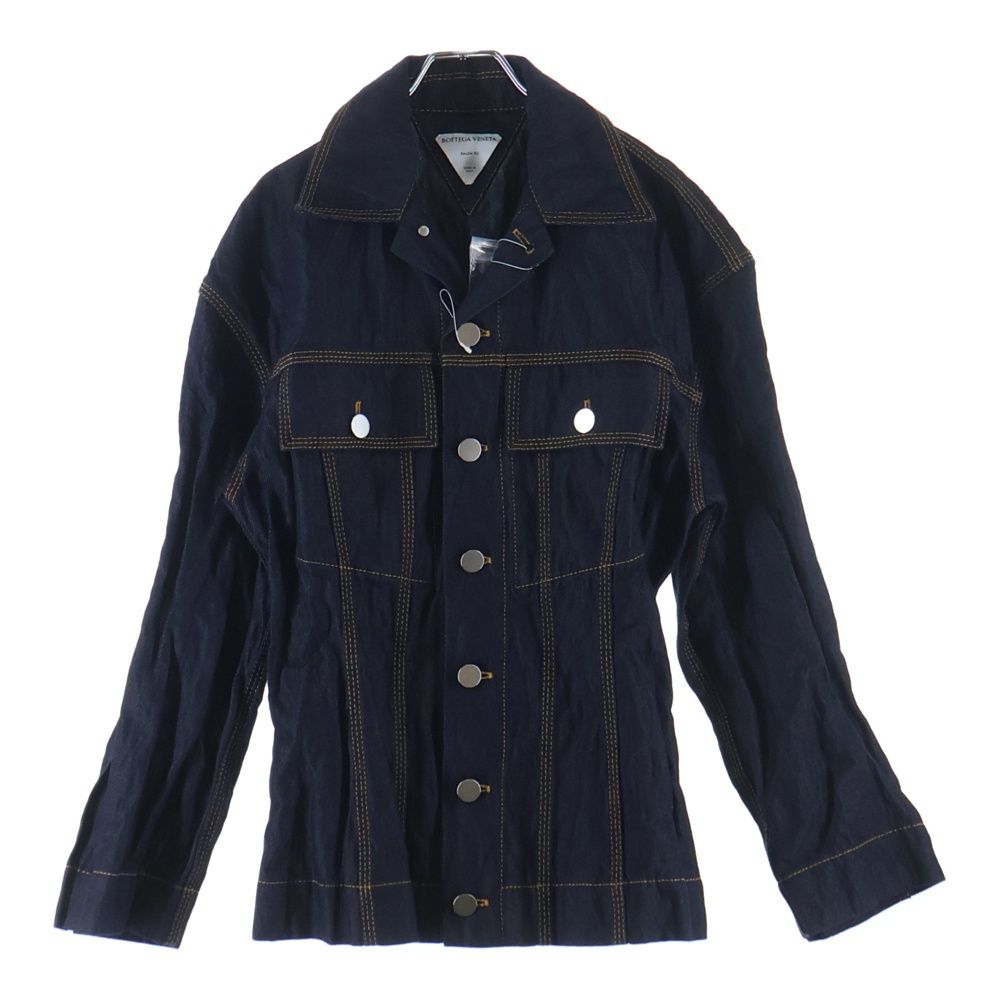 Bottega Veneta Cinched Denim Jacket Indigo