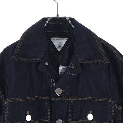 Bottega Veneta Cinched Denim Jacket Indigo — view 3