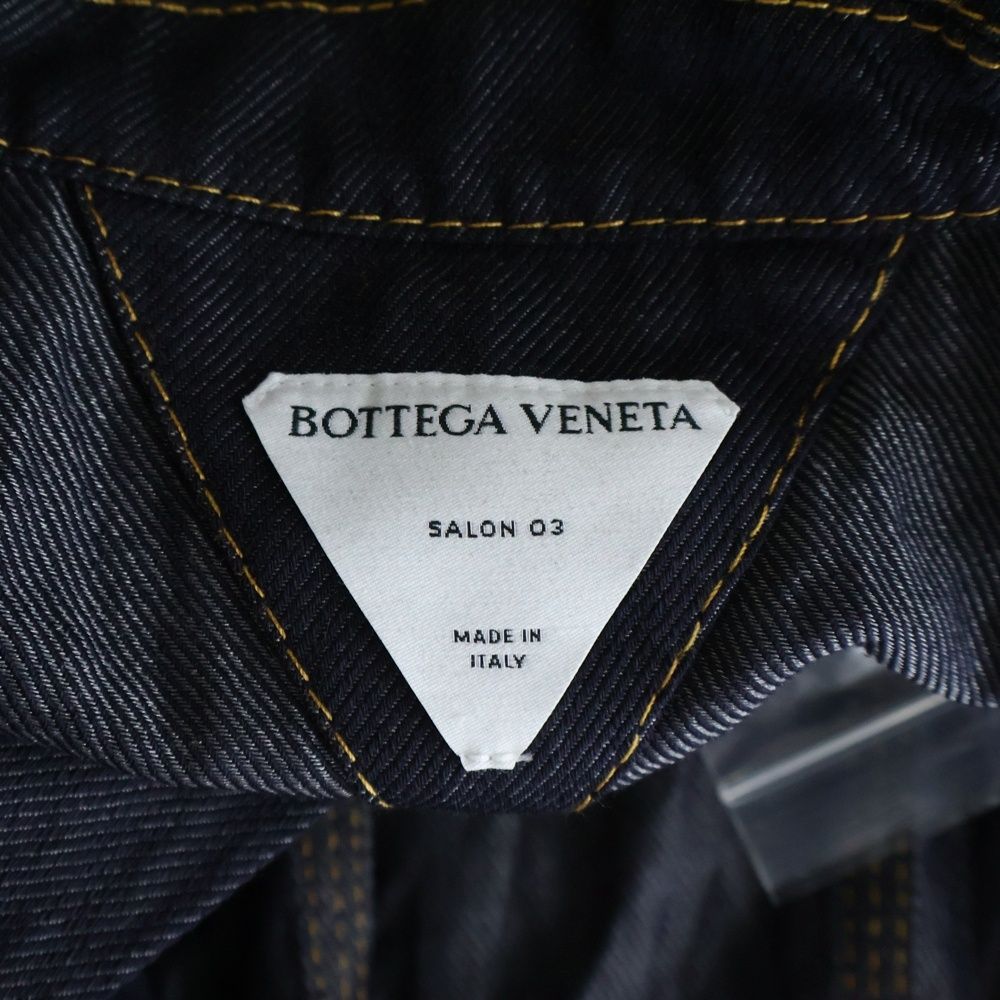 Bottega Veneta Cinched Denim Jacket Indigo — view 6
