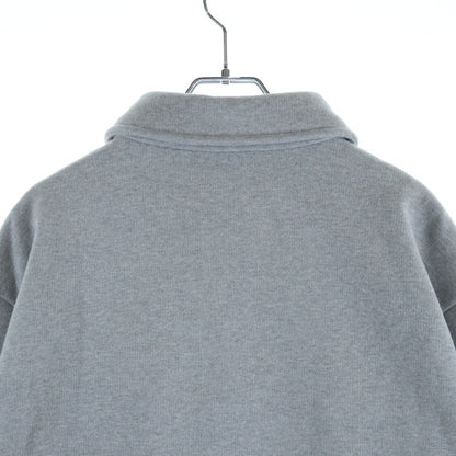 Miu Miu Poplin Layered Cropped Sweatshirt Gray Cotton — view 4