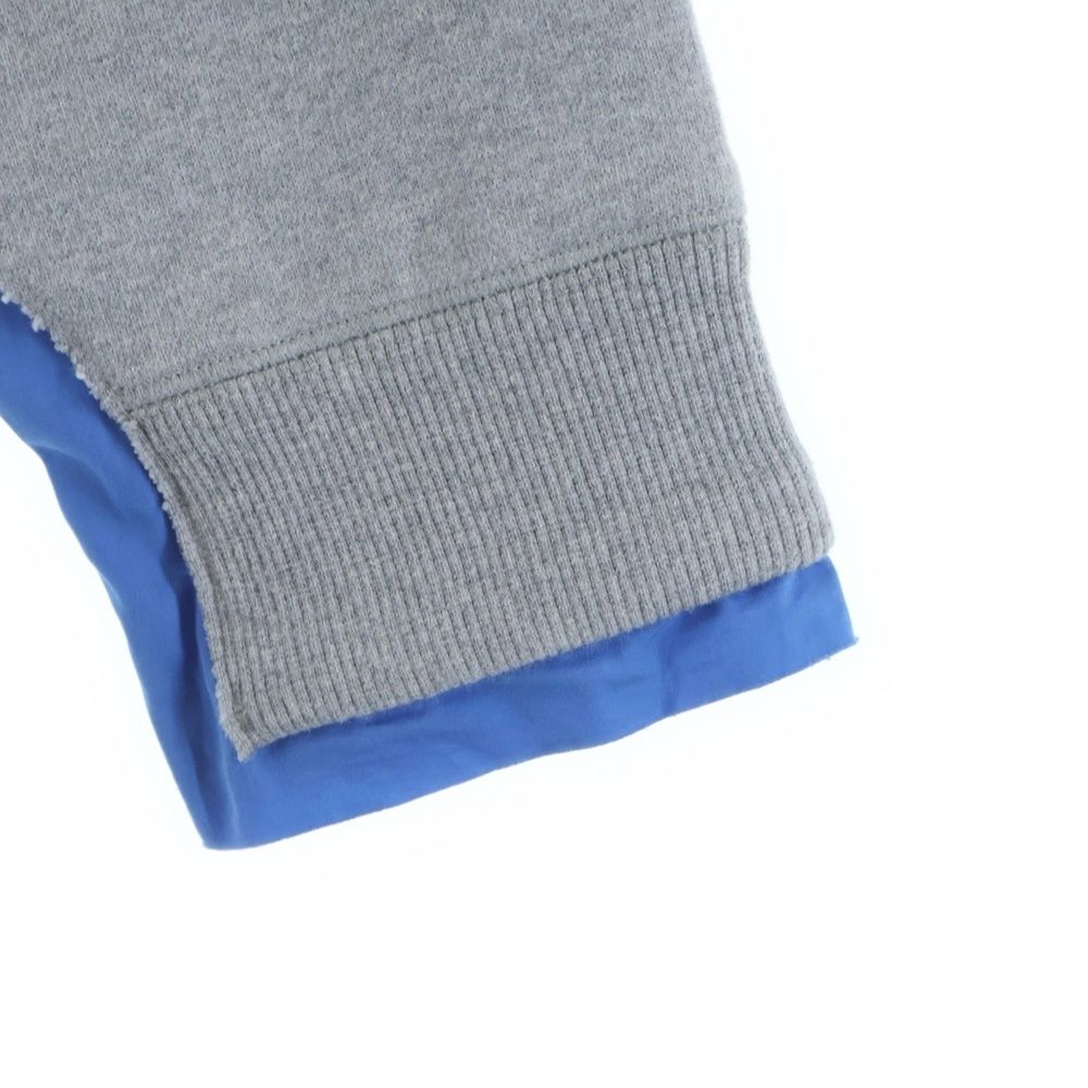 Miu Miu Poplin Layered Cropped Sweatshirt Gray Cotton — view 5