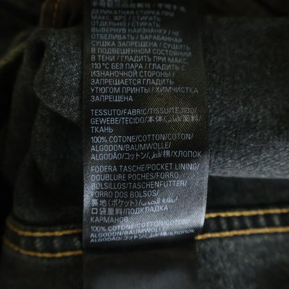 Balenciaga Large Fit Jacket Washed Black Pagoda Metal Logo Large Fit Denim — view 7