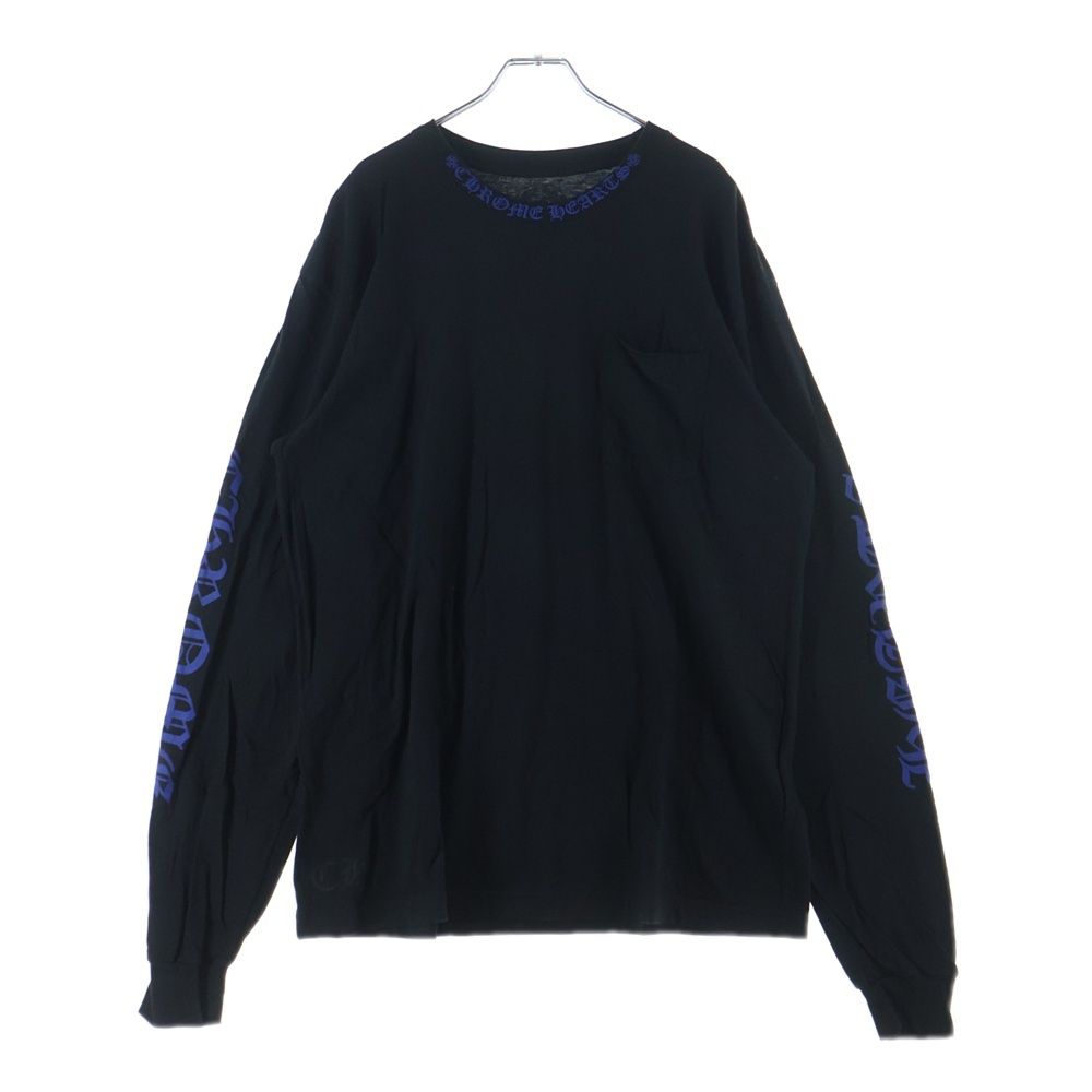 Chrome Hearts CH L S T-Shirt Neck Logo Long Sleeve Long T Black Blue