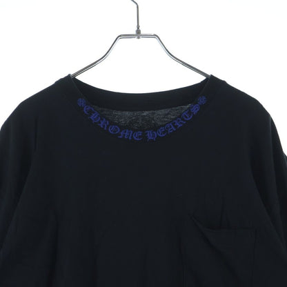 Chrome Hearts CH L S T-Shirt Neck Logo Long Sleeve Long T Black Blue — view 3