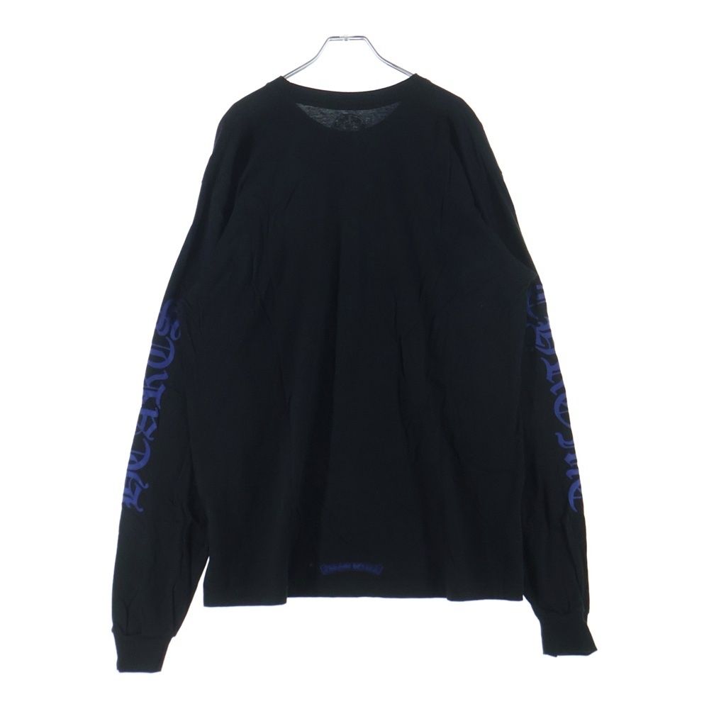 Chrome Hearts CH L S T-Shirt Neck Logo Long Sleeve Long T Black Blue — view 2