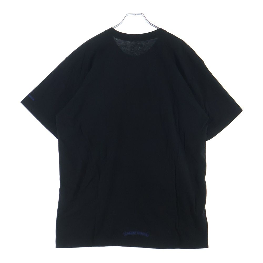 Chrome Hearts CH T-Shirt Neck Logo Short Sleeve Black Blue — view 2