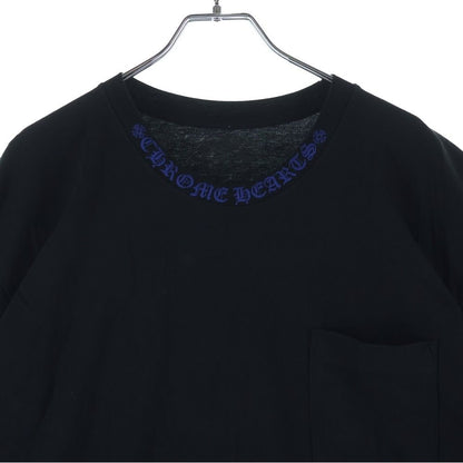 Chrome Hearts CH T-Shirt Neck Logo Short Sleeve Black Blue — view 3