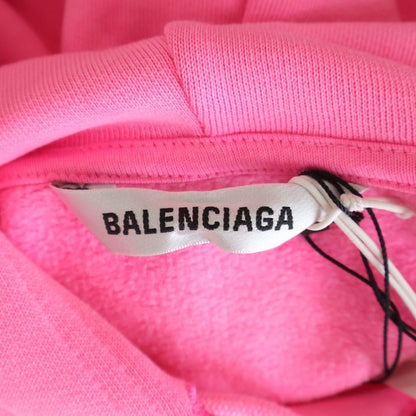 Balenciaga Hoodie Logo Embroidery Pullover Sweatshirt Pink — view 6