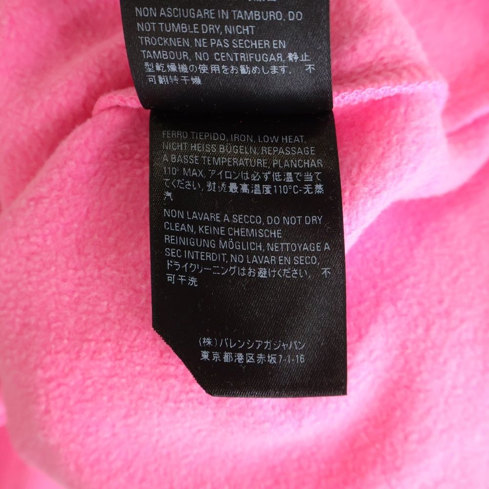 Balenciaga Hoodie Logo Embroidery Pullover Sweatshirt Pink — view 8