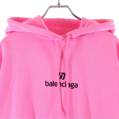 Balenciaga Hoodie Logo Embroidery Pullover Sweatshirt Pink — view 3