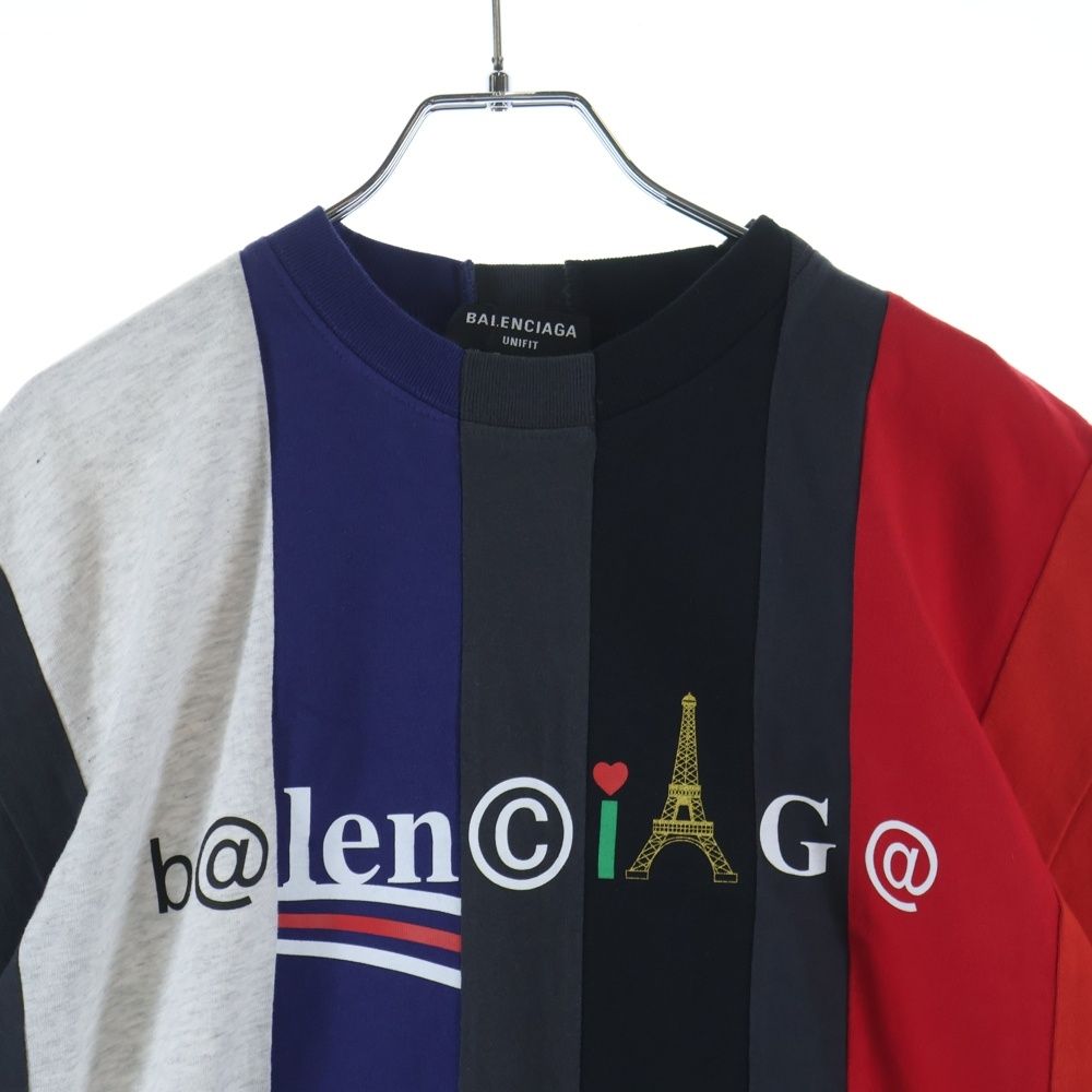 Balenciaga T-Shirt Blue Mountain Limited Reconstruction Oversize Short Sleeve — view 3