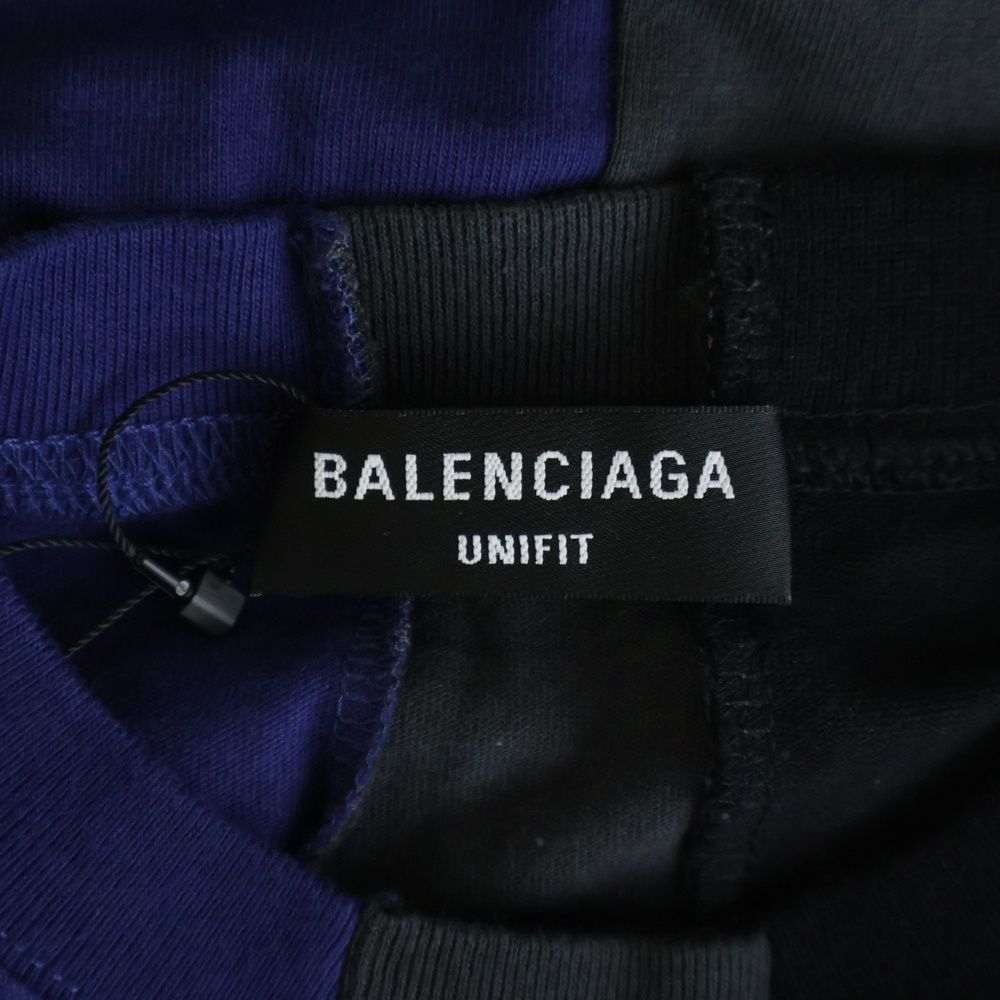 Balenciaga T-Shirt Blue Mountain Limited Reconstruction Oversize Short Sleeve — view 6