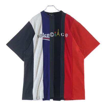 Balenciaga T-Shirt Blue Mountain Limited Reconstruction Oversize Short Sleeve