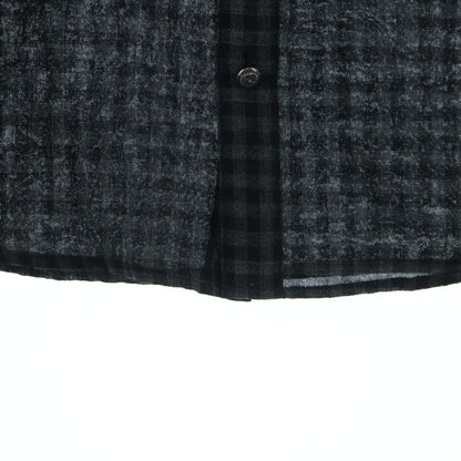 Chrome Hearts Looseends Cross Ball Button Check Long Sleeve Shirt — view 5