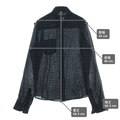 Chrome Hearts Looseends Cross Ball Button Check Long Sleeve Shirt — view 9