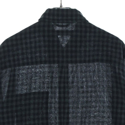 Chrome Hearts Looseends Cross Ball Button Check Long Sleeve Shirt — view 4