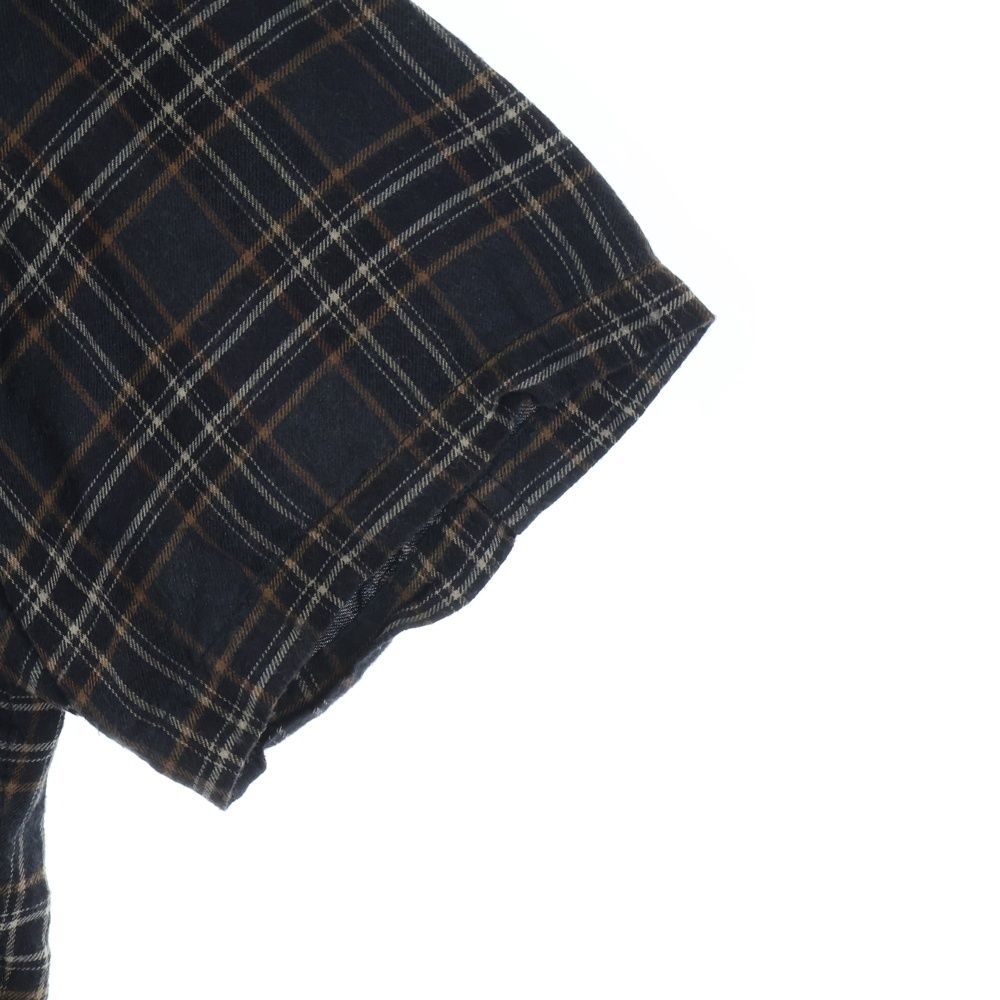 Chrome Hearts Not Heywood Daga Zip Up Flannel Check Short Sleeve Shirt — view 5