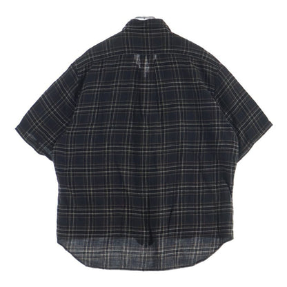 Chrome Hearts Not Heywood Daga Zip Up Flannel Check Short Sleeve Shirt — view 2