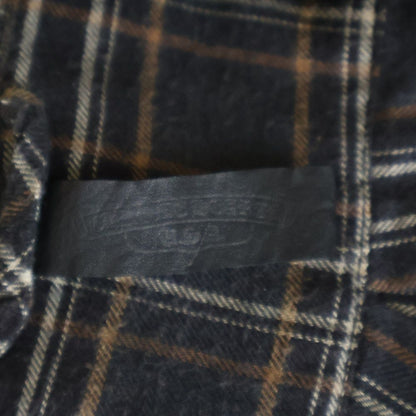 Chrome Hearts Not Heywood Daga Zip Up Flannel Check Short Sleeve Shirt — view 7