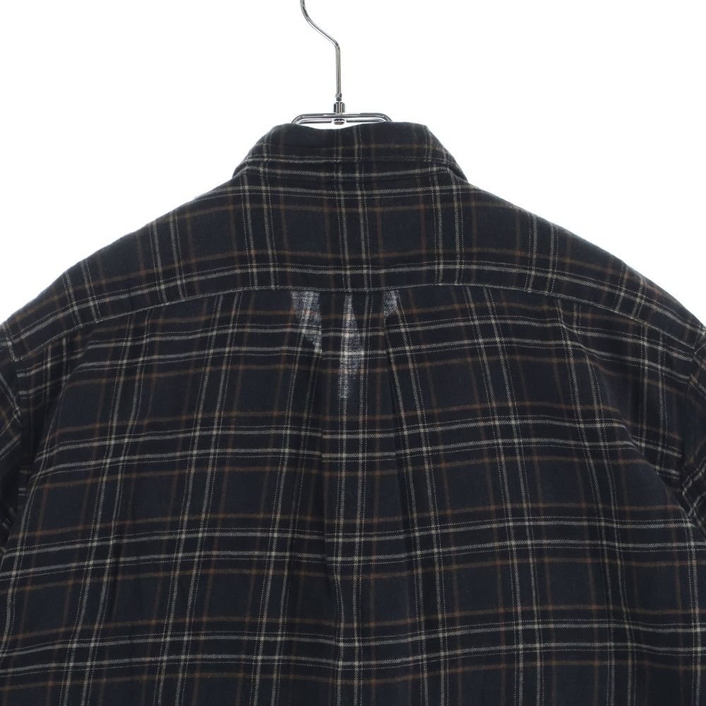 Chrome Hearts Not Heywood Daga Zip Up Flannel Check Short Sleeve Shirt — view 4