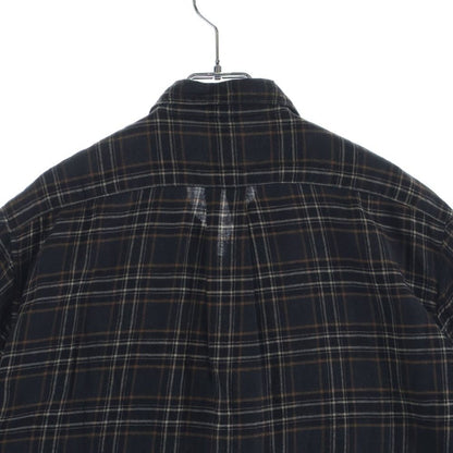 Chrome Hearts Not Heywood Daga Zip Up Flannel Check Short Sleeve Shirt — view 4