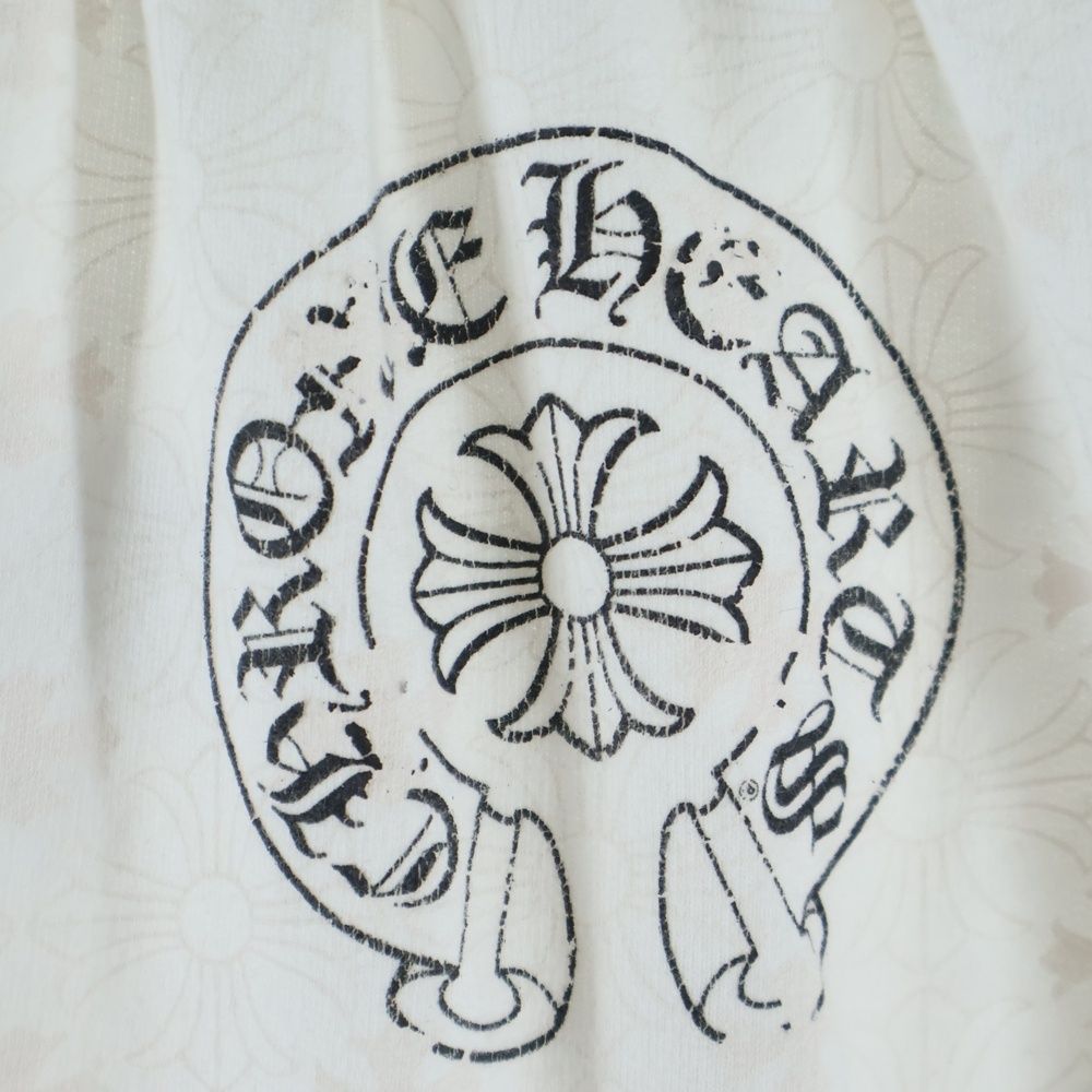 Chrome Hearts Sweatshirt Pants CH Plus Allover Horse Shoe Print White — view 7