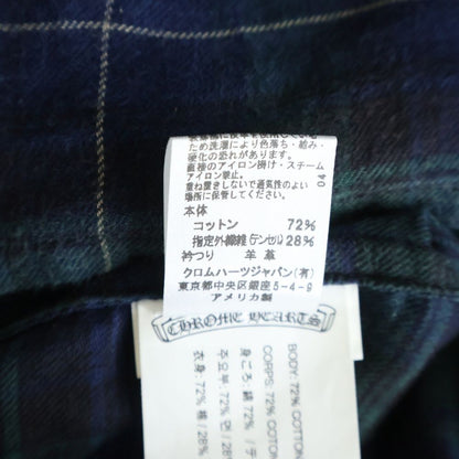 Chrome Hearts Not Heywood Daga Zip Up Flannel Check Long Sleeve Shirt — view 8