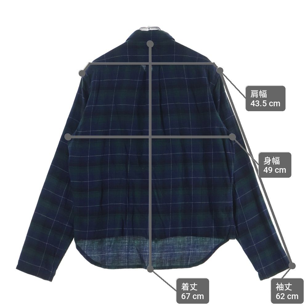 Chrome Hearts Not Heywood Daga Zip Up Flannel Check Long Sleeve Shirt — view 9