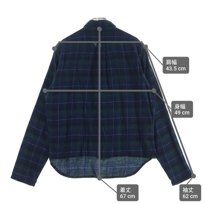 Chrome Hearts Not Heywood Daga Zip Up Flannel Check Long Sleeve Shirt — view 9