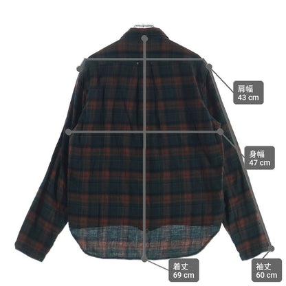 Chrome Hearts Not Heywood Daga Zip Up Flannel Check Long Sleeve Shirt — view 9