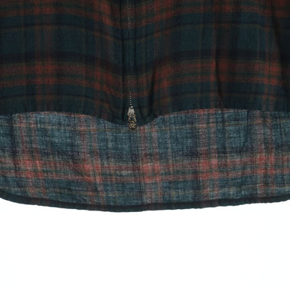 Chrome Hearts Not Heywood Daga Zip Up Flannel Check Long Sleeve Shirt — view 7