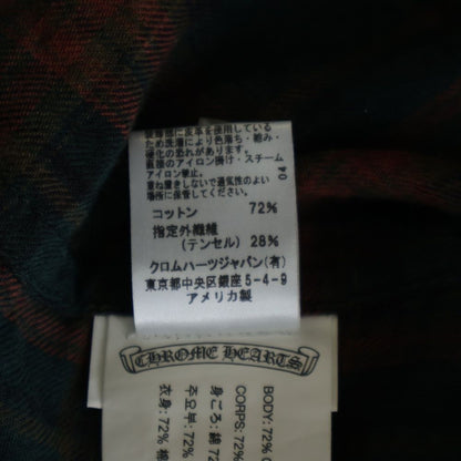 Chrome Hearts Not Heywood Daga Zip Up Flannel Check Long Sleeve Shirt — view 8