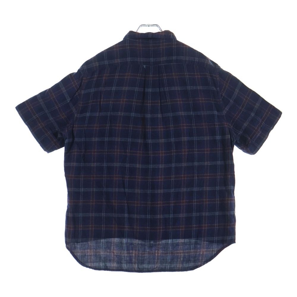 Chrome Hearts Not Heywood Daga Zip Up Flannel Check Short Sleeve Shirt — view 2