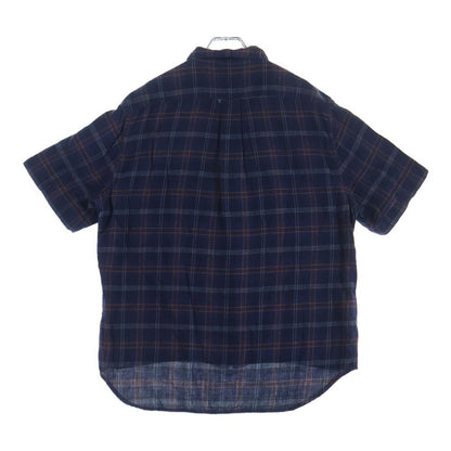 Chrome Hearts Not Heywood Daga Zip Up Flannel Check Short Sleeve Shirt — view 2