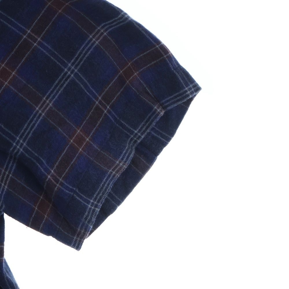Chrome Hearts Not Heywood Daga Zip Up Flannel Check Short Sleeve Shirt — view 5