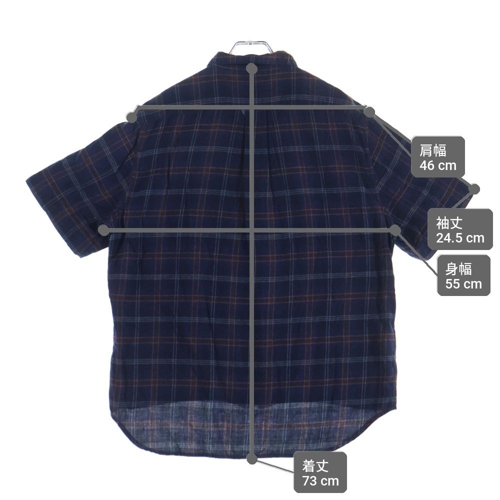 Chrome Hearts Not Heywood Daga Zip Up Flannel Check Short Sleeve Shirt — view 9