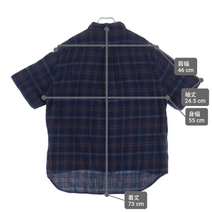 Chrome Hearts Not Heywood Daga Zip Up Flannel Check Short Sleeve Shirt — view 9
