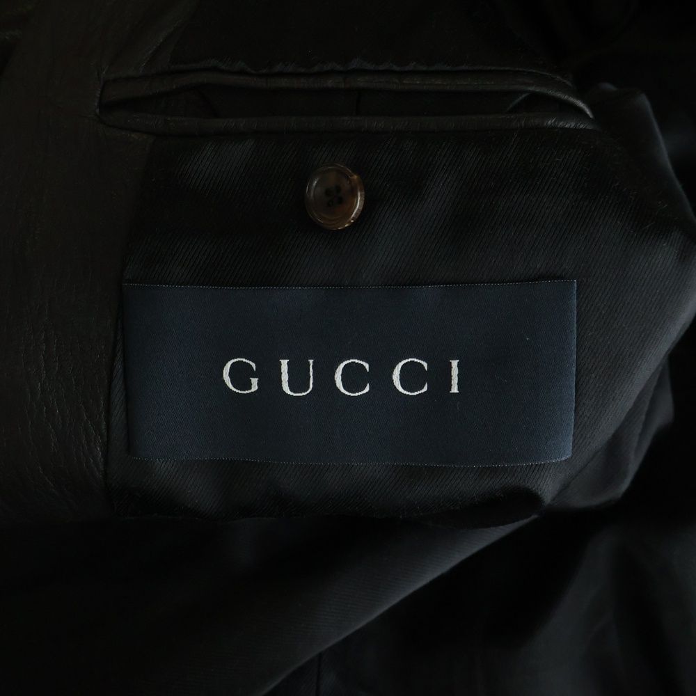 Gucci Leather Jacket Black Cupro 46 — view 7