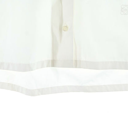 Loewe Anagram Embroidered Short Sleeve Shirt White Blue 32 — view 5