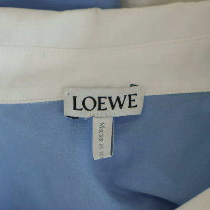 Loewe Anagram Embroidered Short Sleeve Shirt White Blue 32 — view 7