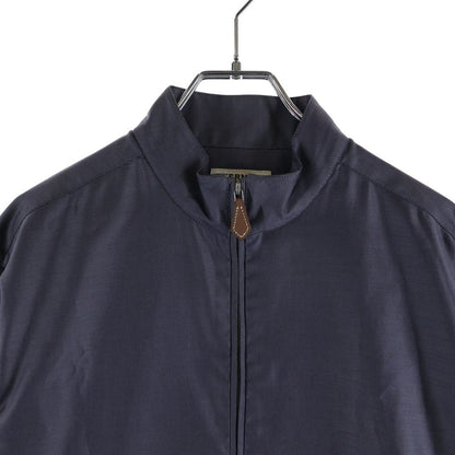 Hermes Half Zip Shirt Herringbone Purple Gray Cotton — view 3