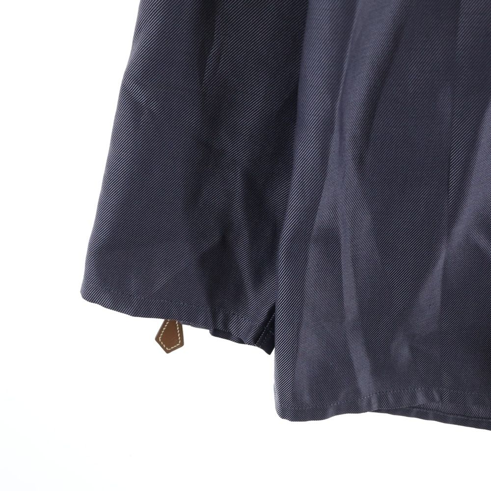 Hermes Half Zip Shirt Herringbone Purple Gray Cotton — view 5